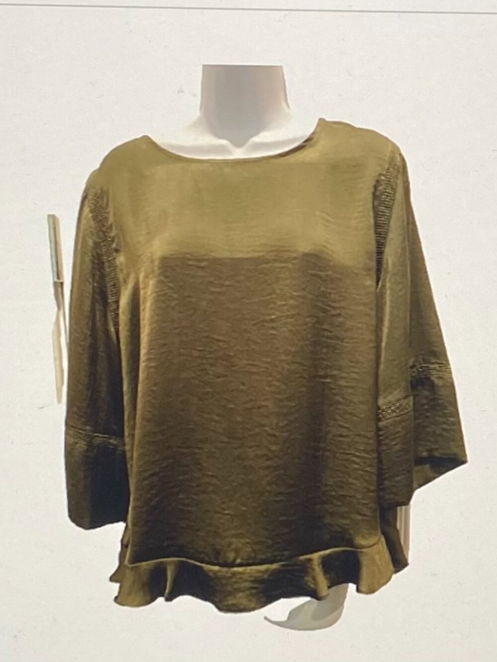 APT 9 ARMY GREEN LADIES BLOUSE XL EX COND